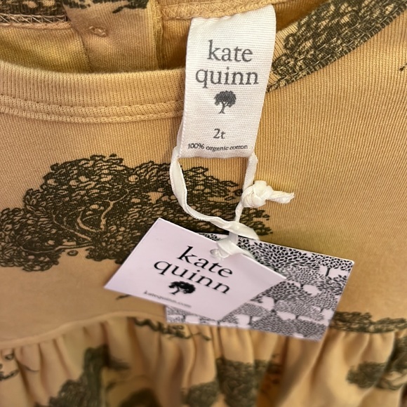 Kate Quinn Cotton Apple Tree Long Flutter Sleeve Dress 2T - Picture 2 of 2